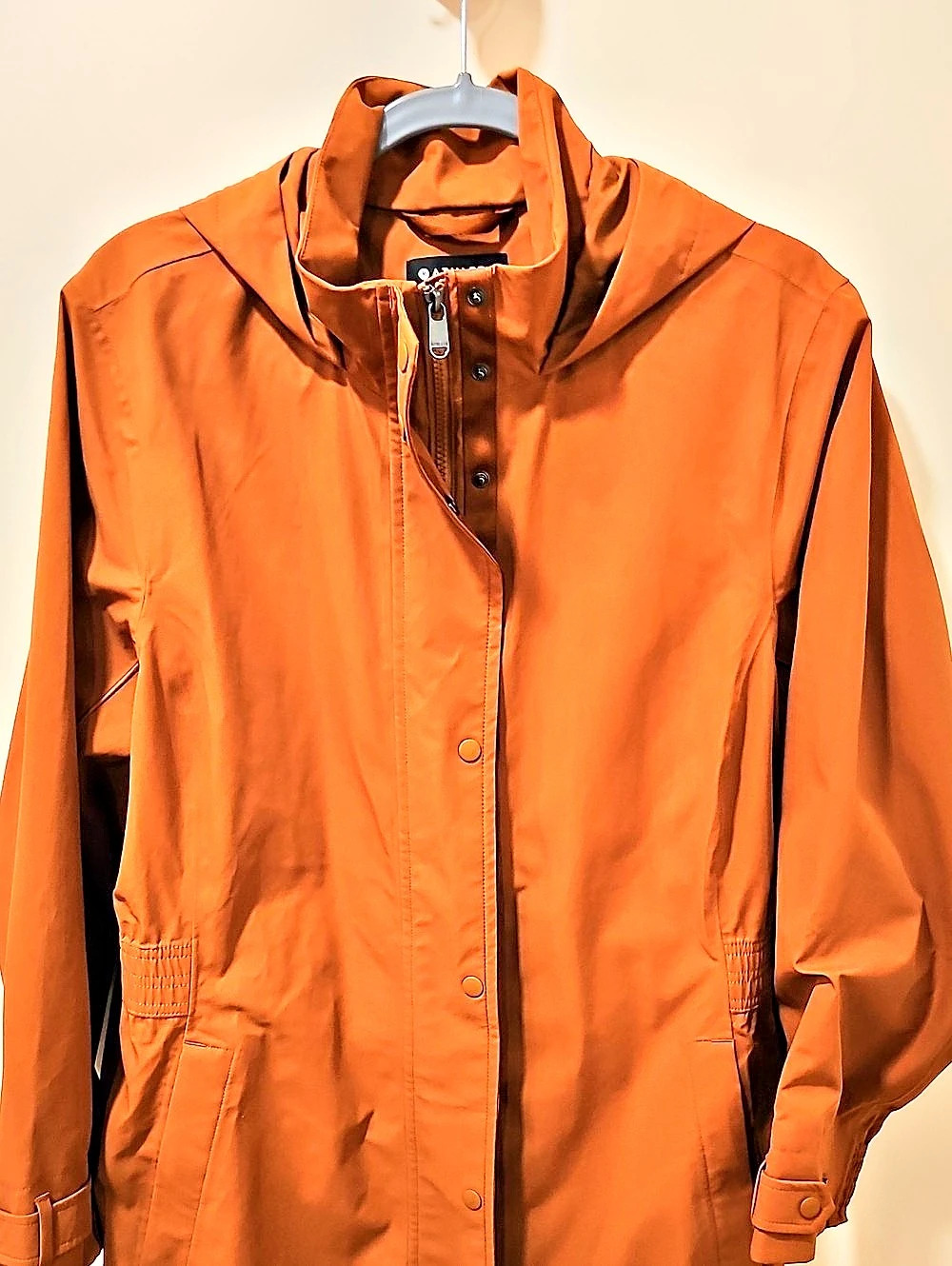 Athleta RainOut Sutro Long Trench Orange 1X